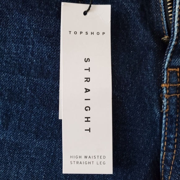 New Topshop Jeans, High waisted and straight leg, size 4, wait size 26, length 3 - Picture 6 of 6